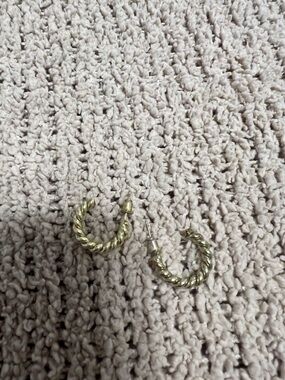 Amazon Gold-Tone Twisted Hoop Earrings for Women
